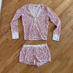 Victoria’s Secret Valentine’s Day heart pajamas set